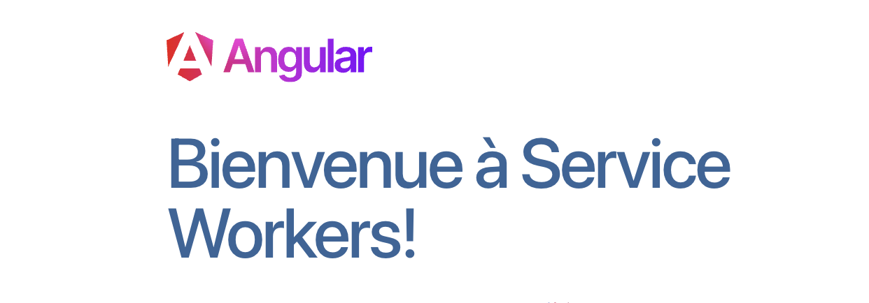 O texto mudou para dizer Bienvenue à app!